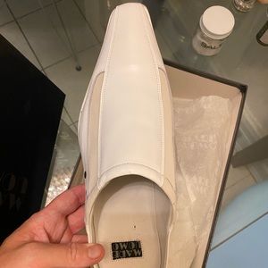 White leather Mules 41.5 MARE UOMO super rare